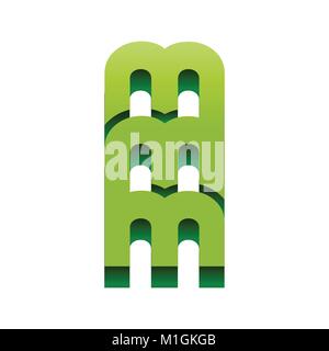 3D MMM Initials Lettermark Symbol Vector Graphic Design Stock Vector
