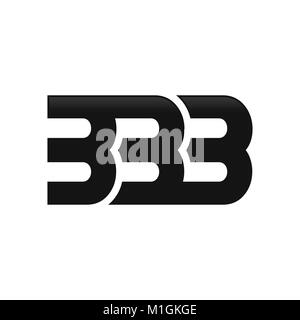 Triple B or 3 Initials Lettermark Symbol Logo Vector Graphic Design Stock Vector