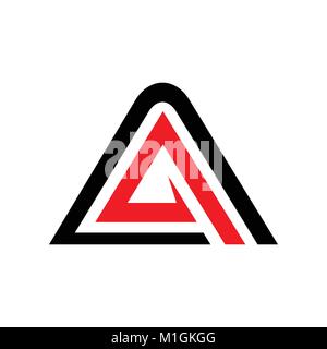Initial A Accelerate Triangle Symbol Vector Graphic Logo Design Stock Vector
