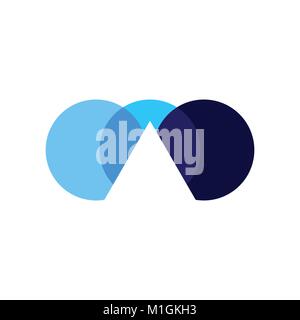 Intersection Shades Symbol Vector Graphic Logo Design Stock Vector