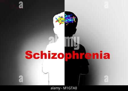 childhood schizophrenia, safeguarding children and social care, mental illness Stock Photo