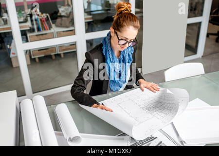 Architect working in the office Stock Photo