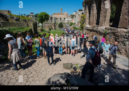 Rome, Italy. Sacred way. Imperial Forum. Stock Photo