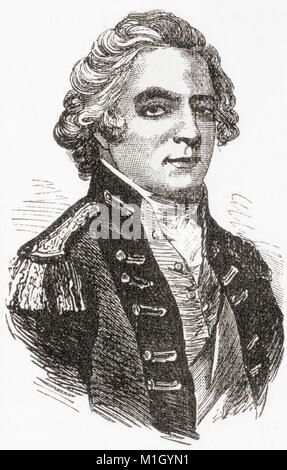 Sir Ralph Abercromby, sometimes spelt Abercrombie, 1734 – 1801.  Scottish soldier and politician.  From Ward and Lock's Illustrated History of the World, published c.1882. Stock Photo