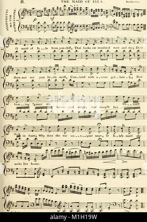 A composite music volume containing different issues of Thomson's octavo collection of the songs of Burns, Sir Walter Scott ...- united to the select melodies of Scotland, and of Ireland and Wales (14598551297) Stock Photo