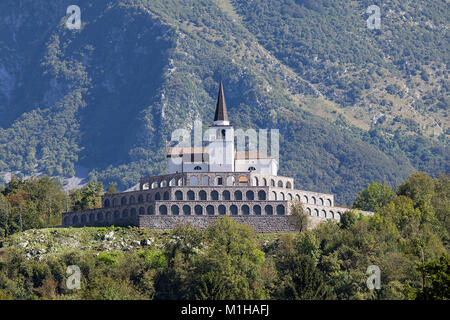 Italian ossuary of World War 1 in Kobarid (Caporetto), Slovenia, Church of St. Anton Stock Photo