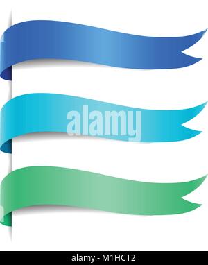 Set of colored decorative wave banners Stock Vector