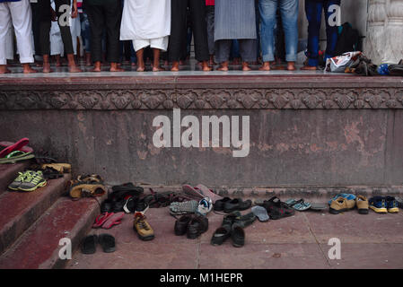 The end of afternoon at Jama Masjid on the last day of Ramadan. Stock Photo