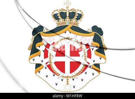 Sovereign Military Order of Malta Coat of Arms. 3D Illustration. Stock Photo