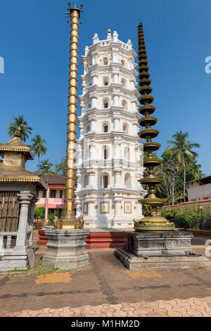 Shri Mahalsa hindu temple in Ponda, Goa, India. Stock Photo