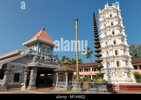 Shri Mahalsa hindu temple in Ponda, Goa, India. Stock Photo