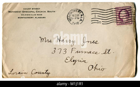 Methodist Envelope Old american postal envelope court street Methodist Episcopal church ...
