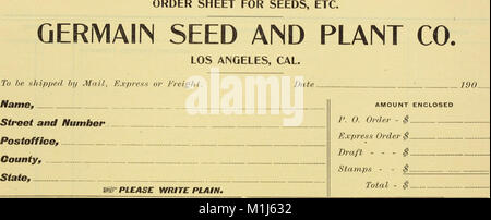 18th annual catalogue of the Germain Seed and Plant Co (1903) (14579195698) Stock Photo