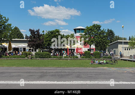 Natural and recreational grounds Old airfield in Frankfurt-Bonames Stock Photo