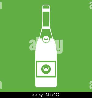 Champagne icon green Stock Vector