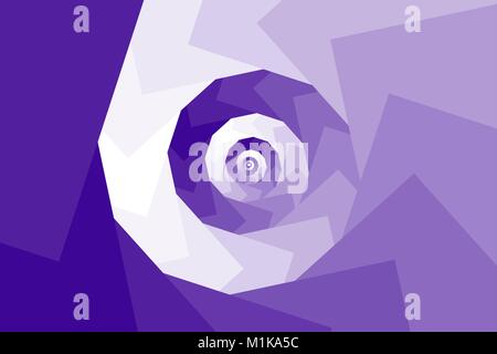 Spiral of rotating squares - ultraviolet background, Spiral from squares - purple pattern Stock Vector