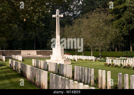 Germany, Cologne, Commonwealth War Graves Commission Cemetery within Cologne Southern Cemetery in the district Zollstock, the Commonwealth War Cemeter Stock Photo