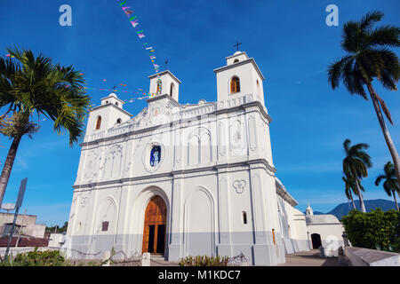 Our Lady of the Assumption Church in Ahuachapan. Ahuachapan, Ahuachapan, El Salvador. Stock Photo
