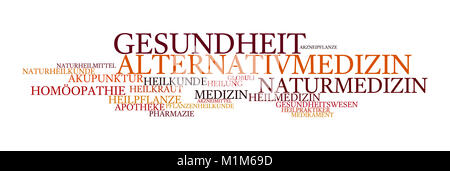 Wortwolke zu Medizin und Alternativmedizin Stock Photo
