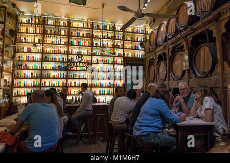 Interior of Brettos, the oldest bar and distillery in Athens opened in 1909, Kidathineon 41, Athens, Greece, Europe Stock Photo