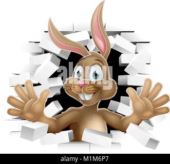 Easter Bunny Rabbit Cartoon Character Stock Vector