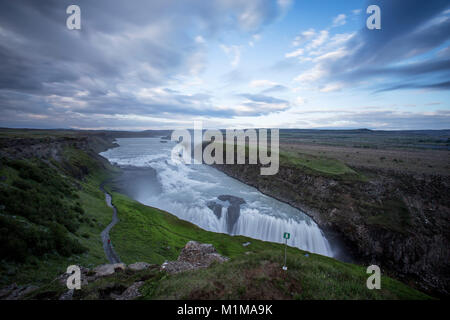 Gullfoss waterfall on the Golden circle in Iceland Stock Photo