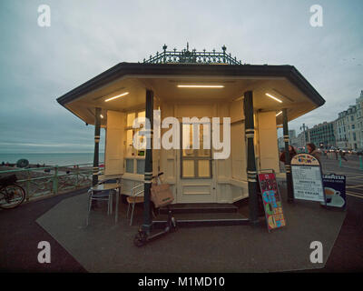 The historic beachfront kiosk in Brighton Stock Photo