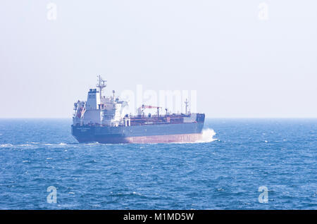 The tanker Baltic Marshall has just crossed the route of another ship. Stock Photo