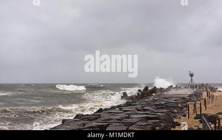 Point Pleasant New Jersey on Sunday October 28th, 2012. One day before Hurricane Sandy made landfall. Stock Photo