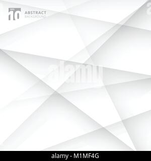 Abstract lines cross geometric white and gray color background. vector illustration. Stock Vector