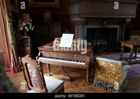 In style kept rooms in the castle Montresor. Loire Valley, France Stock Photo