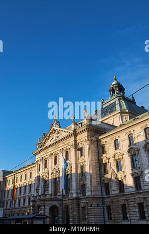 Palace of Justice (Justizpalast) in Munich, Bavaria, Germany. Copy space Stock Photo