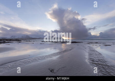 Warebeth beach in winter, Orkney isles Stock Photo