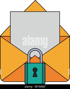 Secure email symbol Stock Vector