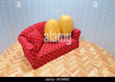 Icon image couch potato, Symbolbild Couch-Potato Stock Photo