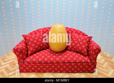 Icon image couch potato, Symbolbild Couch-Potato Stock Photo