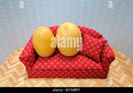 Icon image couch potato, Symbolbild Couch-Potato Stock Photo