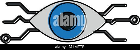 Bionic eye symbol Stock Vector