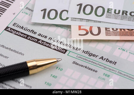 Steuererklärung für Finanzamt Stock Photo