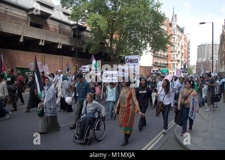 Gaza Demonstration - Free Palestine March Stock Photo