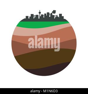 Layers of the earth. Stock Vector