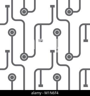 Abstract microchip scheme. Stock Vector