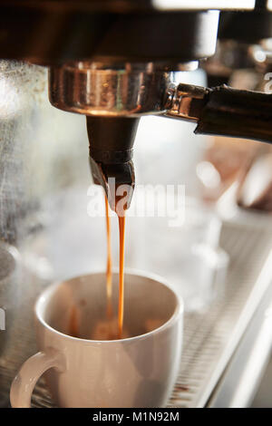 Close Up Of Coffee Machine In Cafe Stock Photo