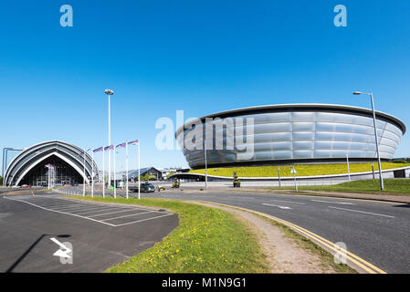 Approach to the Scottish event campus in Glasgow. Stock Photo