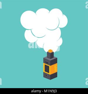 isometric block electric cigarette personal vaporizer vector art Stock Vector
