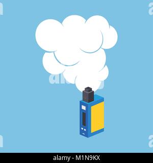 isometric block electric cigarette personal vaporizer vector art Stock Vector