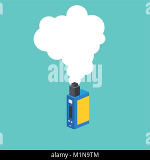 isometric block electric cigarette personal vaporizer vector art Stock Vector