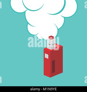 isometric block electric cigarette personal vaporizer vector art Stock Vector