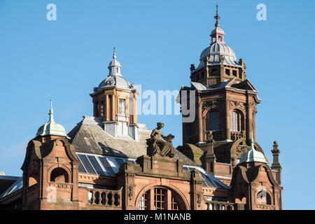 Rooftop view of Kelvingrove Art Gallery and Museum. Stock Photo