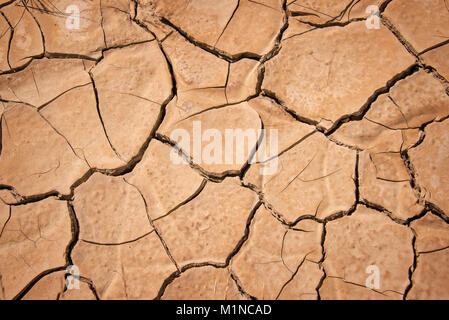 Dry cracked earth background, clay desert texture Stock Photo